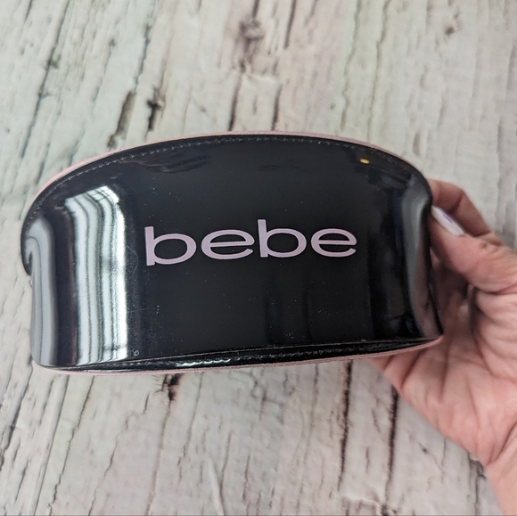BEBE Black Patent Leather Sunglasses/Glasses Case With Pink Inside (CASE ONLY) - Picture 6 of 11